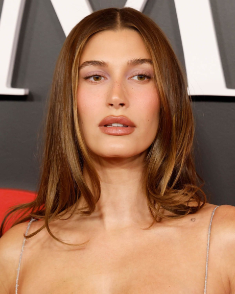 Fall 2026 hair color trends amber highlights on hailey bieber